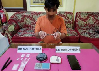 Polsek Kampar Kiri Hilir Ungkap Kasus Narkoba, 2,42 Gram Sabu Diamankan