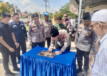Kapolres Kuansing Resmikan Mushollah ATTaubah Polsek Pangean
