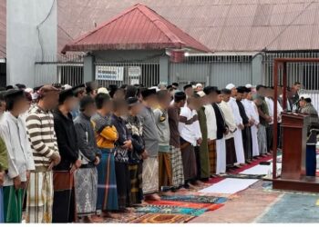 Ratusan Warga Binaan Rutan Takengon Melaksanakan Sholat Idul Adha 1446 H