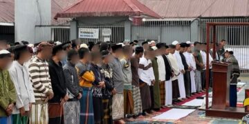 Ratusan Warga Binaan Rutan Takengon Melaksanakan Sholat Idul Adha 1446 H