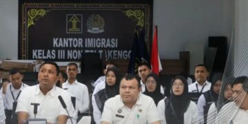 Kepala Kantor Imigrasi Takengon Bersama Tim Pokja ZI Mengikuti Pendampingan Perbaikan LKE WBBM