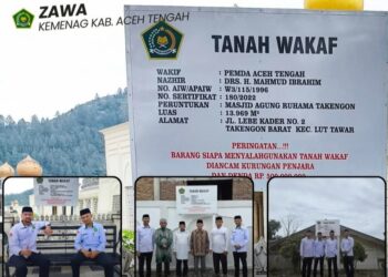 Kemenag Aceh Tengah Lakukan Pengamanan Aset Wakaf Melalui Papanisasi Di 10 Titik