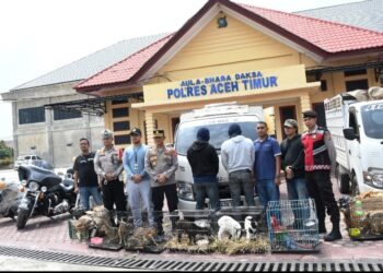 Polres Aceh Timur Bersama Bea Cukai Langsa Tangkap Barang Ilegal