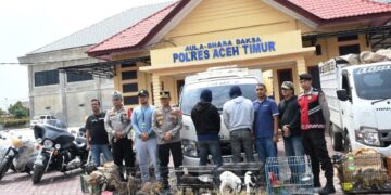 Polres Aceh Timur Bersama Bea Cukai Langsa Tangkap Barang Ilegal