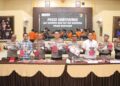 Senpi Dan Sabu Digulung, Polres Banyuasin Rilis Capaian Ungkap Kasus Periode Bulan Juni