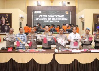 Senpi Dan Sabu Digulung, Polres Banyuasin Rilis Capaian Ungkap Kasus Periode Bulan Juni