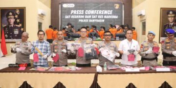 Senpi Dan Sabu Digulung, Polres Banyuasin Rilis Capaian Ungkap Kasus Periode Bulan Juni