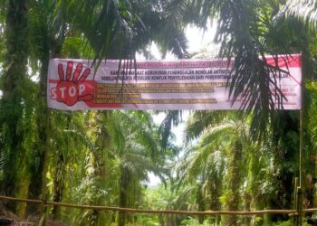 Masyarakat Penanggalan Kembali Pastikan Akses Jalan Menuju PT Laot Bangko Tertutup