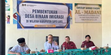 Kampung Kota Blangkejeren Jadi Desa Bina, Kakanwil Imigrasi Kukuhkan Dan Penyematan Pimpasa 