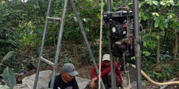 Kebutuhan Vital, Pemerintahan Kampung Rejewali Kembali Bangun 2 Sumur Bor