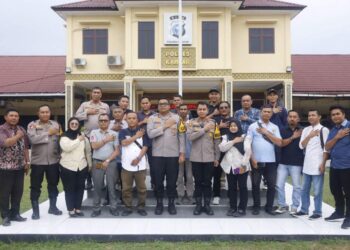 Kapolres Kampar Silaturahmi Dengan Awak Media Bangun Kemitraan Yang Harmonis