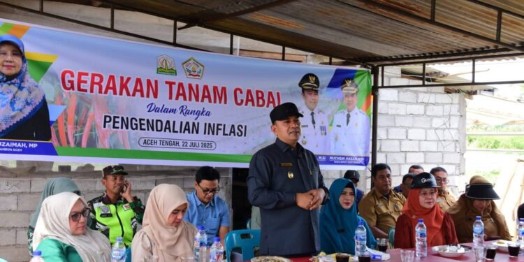 Wakil Bupati Aceh Tengah Hadiri Gerakan Tanam Cabai di Ketol, Perkuat Pengendalian Inflasi