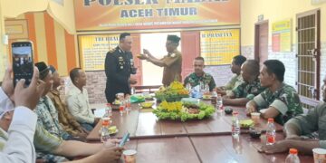 Camat Marzuki Bersama Koramil Madat Mengucapkan Selamat Dirgahayu Bhayangkara Ke 79