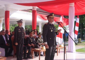 Kapolres Langsa Pimpin Upacara Peringatan Hari Bhayangkara Ke-79