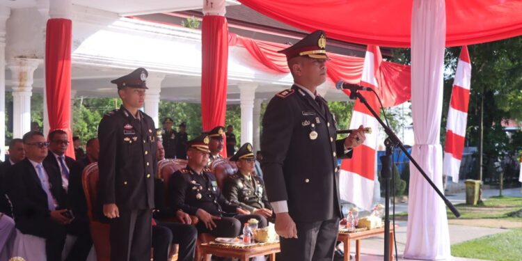 Kapolres Langsa Pimpin Upacara Peringatan Hari Bhayangkara Ke-79