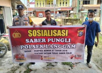 Polsek Langgam Sosialisasikan Saber Pungli, Warga Diimbau Tolak Calo dan Pungutan Liar