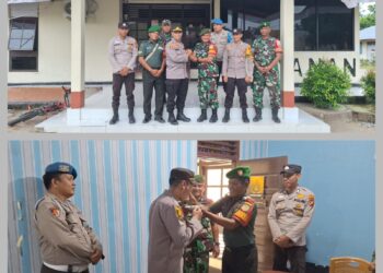 Sinergitas TNI-Polri, Koramil 03 Bunut Beri Ucapan Selamat HUT Bhayangkara ke-79 ke Polsek Bunut