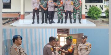 Sinergitas TNI-Polri, Koramil 03 Bunut Beri Ucapan Selamat HUT Bhayangkara ke-79 ke Polsek Bunut