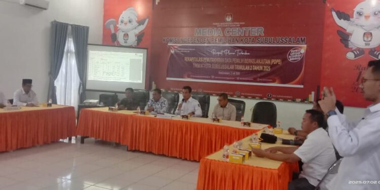 KIP Kota Subulussalam Gelar Rapat Pleno Terbuka Rekapitulasi PDPB Triwulan II 2025