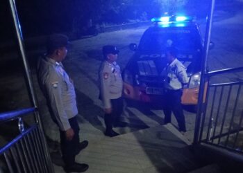 Polsek Kerumutan Gelar Patroli Blue Light, Sasar Objek Vital hingga Pusat Keramaian