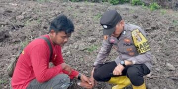 Polsek Rambutan Cek Lahan Persiapan Penanaman Jagung Di PT Duta Reka Mandiri