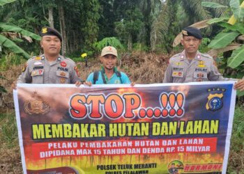 Polsek Teluk Meranti Sosialisasikan Maklumat Kapolda Riau untuk Cegah Karhutla