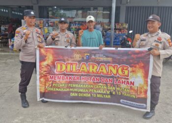 Polsek Kuala Kampar Sosialisasikan Maklumat Kapolda Riau untuk Cegah Karhutla