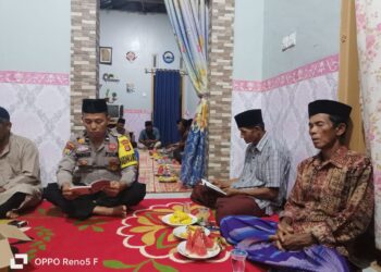 Lewat Wirid Yasinan, Polisi Sampaikan Pesan Kamtibmas di Desa Pematang Tinggi
