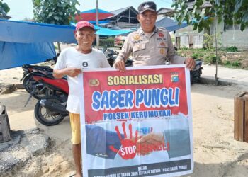 Polsek Kerumutan Gelar Sosialisasi Saber Pungli
