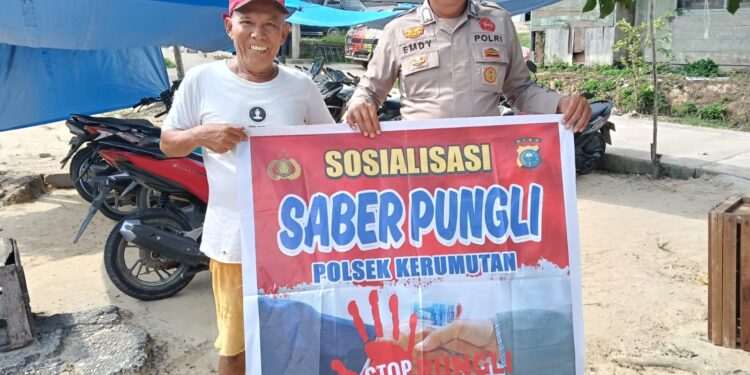Polsek Kerumutan Gelar Sosialisasi Saber Pungli