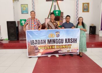 Polsek Bunut Gelar Ibadah Minggu Kasih
