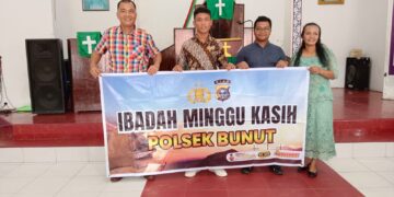 Polsek Bunut Gelar Ibadah Minggu Kasih