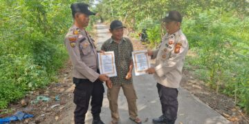 Cegah Karhutla, Polsek Kuala Kampar Turun ke Lapangan Sosialisasikan Maklumat Kapolda