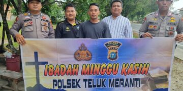Polsek Teluk Meranti Gelar Program Minggu Kasih, Jemaat Keluhkan Banjir dan Balap Liar
