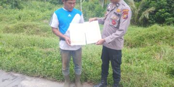 Polsek Kuala Kampar Gelar Patroli Karhutla, Warga Sepakat Jaga Lahan