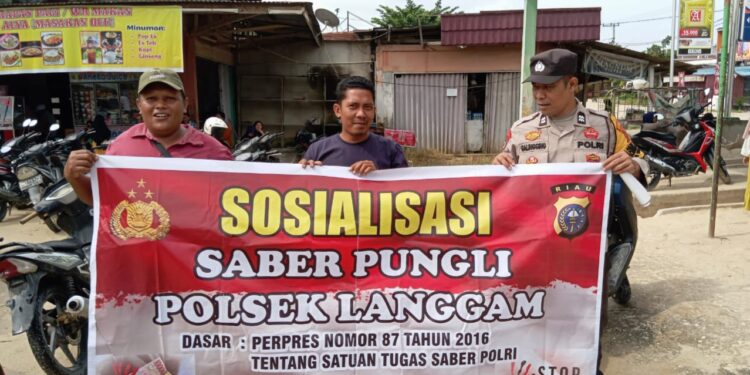 Polsek Langgam Sosialisasikan Saber Pungli, Warga Diminta Hindari Calo