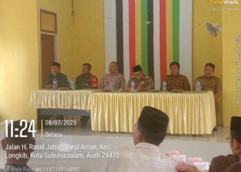 Rapat Kerja MTQ Ke-IX Tingkat Kota Subulussalam Di Aula Kantor Camat Longkib