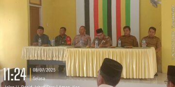 Rapat Kerja MTQ Ke-IX Tingkat Kota Subulussalam Di Aula Kantor Camat Longkib