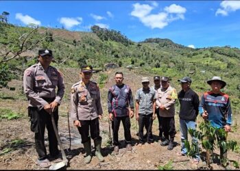 Polsek Linge Tinjau dan Siapkan Lahan Penanaman Jagung Kuartal III