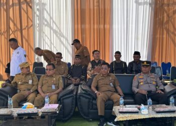 Kapolsek Singingi Hadiri Peresmian Kantor Desa Dan Pasar Desa Kebun Lado