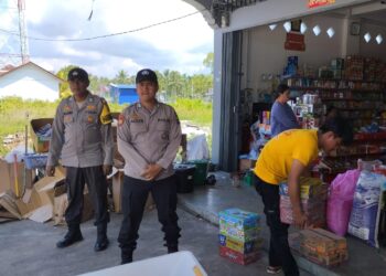 Polsek Kuala Kampar Patroli Rutin, Sasar Toko Dan Agen BRILink Cegah Kejahatan C3