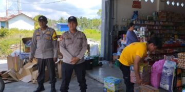 Polsek Kuala Kampar Patroli Rutin, Sasar Toko Dan Agen BRILink Cegah Kejahatan C3