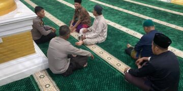 Lewat Subuh Harmoni, Polsek Pangkalan Lesung Sampaikan Imbauan Kamtibmas Ke Warga