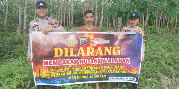 Polsek Pangkalan Kuras Ajak Warga Sorek Satu Cegah Karhutla Sejak Dini