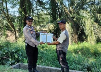 Polsek Pangkalan Kerinci Gencarkan Patroli Karhutla dan Sosialisasi Larangan Bakar Lahan
