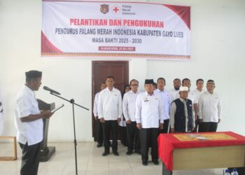 Dewan Kehormatan Dan Ketua PMI Gayo Lues 2025-2030 Resmi Dilantik