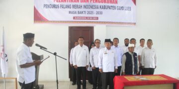 Dewan Kehormatan Dan Ketua PMI Gayo Lues 2025-2030 Resmi Dilantik