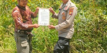 Polsek Langgam Edukasi Warga Desa Sotol soal Larangan Membakar Lahan