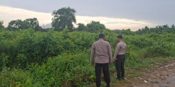 Polsek Pangkalan Kerinci Gelar Patroli Karhutla dan Sosialisasi Larangan Bakar Lahan
