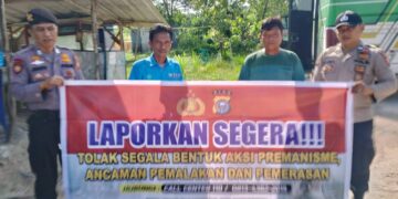 Polsek Pangkalan Kerinci Gencarkan Sosialisasi Tolak Premanisme di Tempat Usaha